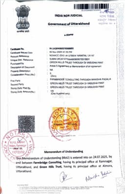 MoU with Green Hill Trust - Official Document